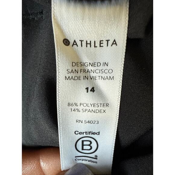 Athleta Women's Venture Pant in Black Athletic Casual Jogger Athleisure Size 14 - Picture 7 of 8